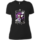 Disney Nightmare Before Christmas Jack And Sally T-Shirt - Ladies' Boyfriend T-Shirt