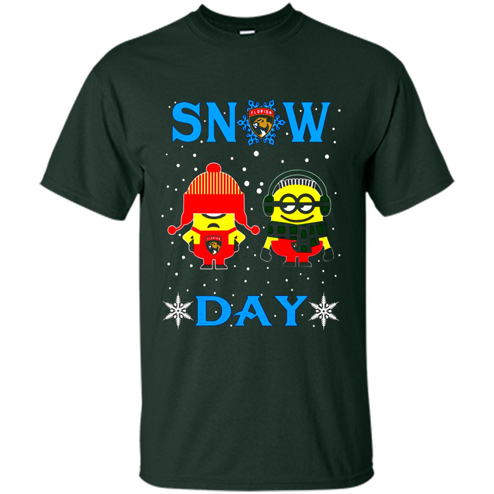 Snow Day Shirt For Florida Panthers Vs Minion Fans pingpong