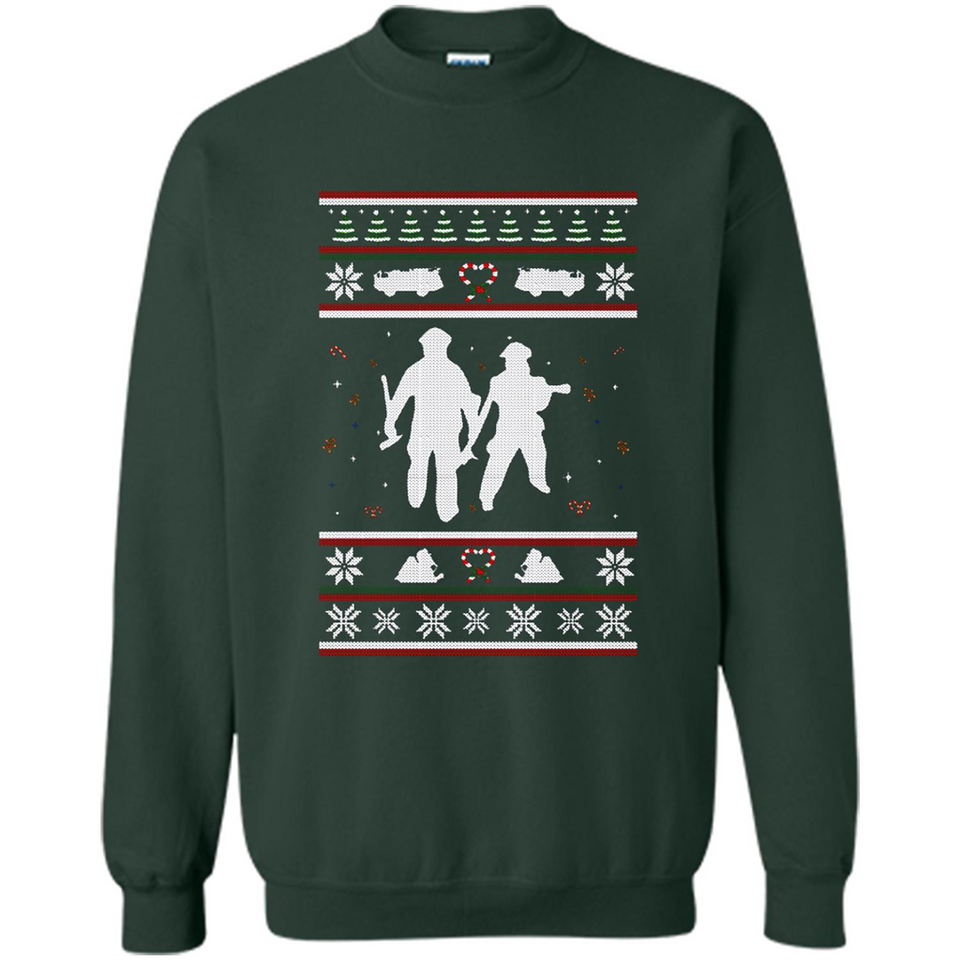 Christmas Ugly Sweater Firefighter Ugly Christmas Sweater - Sweatshirt