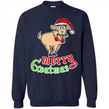 Christmas Merry Goatmas Goat Shirt Santa Hat - Sweatshirt