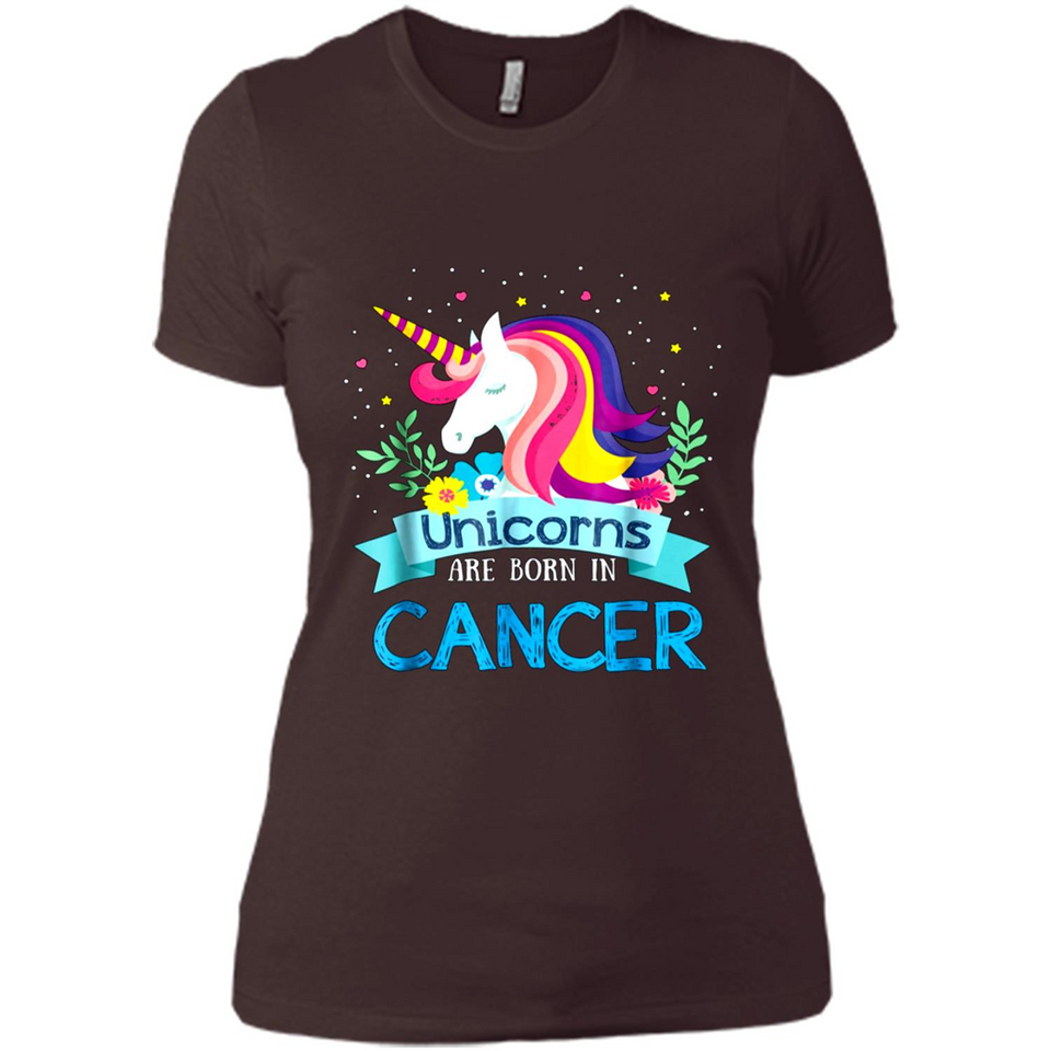 Unicorns are born in Cancer Birthday Rainbow Gift Custom Ultra Cotton