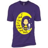 I LOVE YOU TO THE MOON AND BLACK CHARLIE BROWN AND SNOOPY