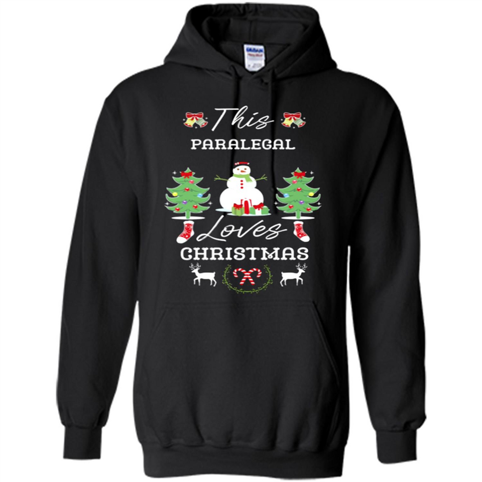 This Paralegal Loves Christmas Tree Shirt with Snowman