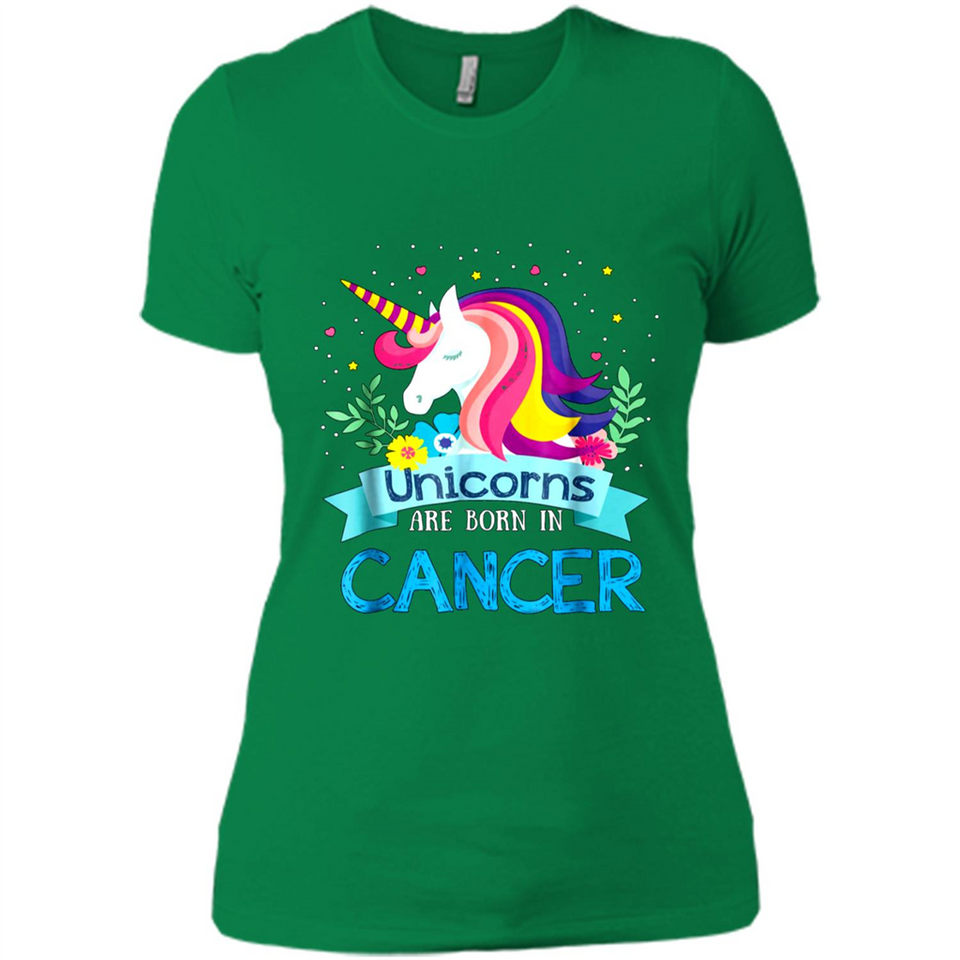 Unicorns are born in Cancer Birthday Rainbow Gift Custom Ultra Cotton