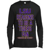 Reasons to be a LSU Tigers Fan Complete List on Back - Funny - Canvas Long Sleeve T-Shirt