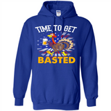 Time To Get Basted Funny Turkey Beer Thanksgiving - Hoodie