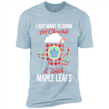 I Just Want To Drink Hot Chocolate & Watch Toronto Maple Leafs Ugly Christmas Sweater PINGPONG