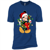 Disney Mickey Mouse Christmas Lights Sweatshirt - Premium Short Sleeve T-Shirt