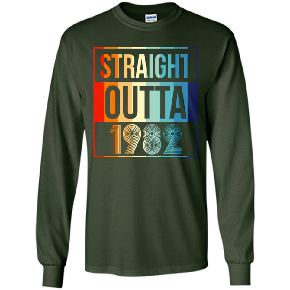 Retro Straight Outta 1982 36 Years Old - Long Sleeve T-Shirt