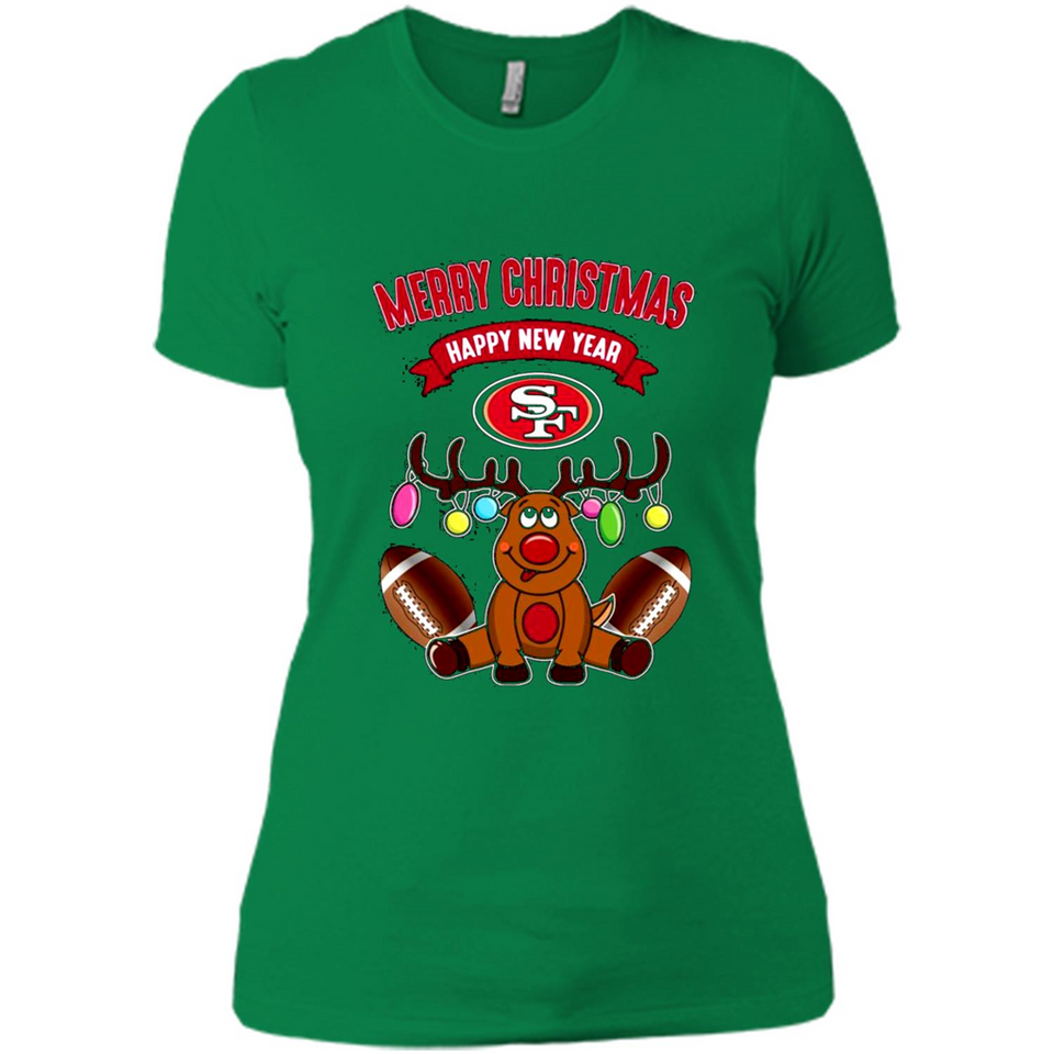 San Francisco 49ers NFL Reindeer Funny Merry Christmas And Happy New Year