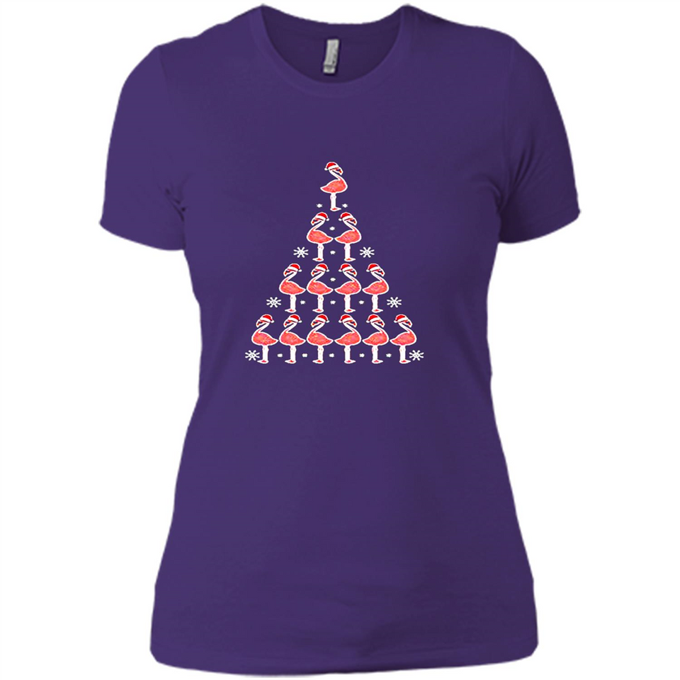 Flamingo Christmas Tree Flamingo - Ladies' Boyfriend T-Shirt