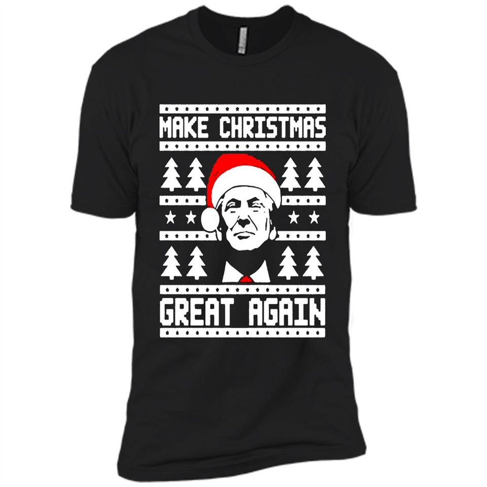 Fabulous Make Christmas Great Again Trump Ugly Christmas - Premium Short Sleeve T-Shirt