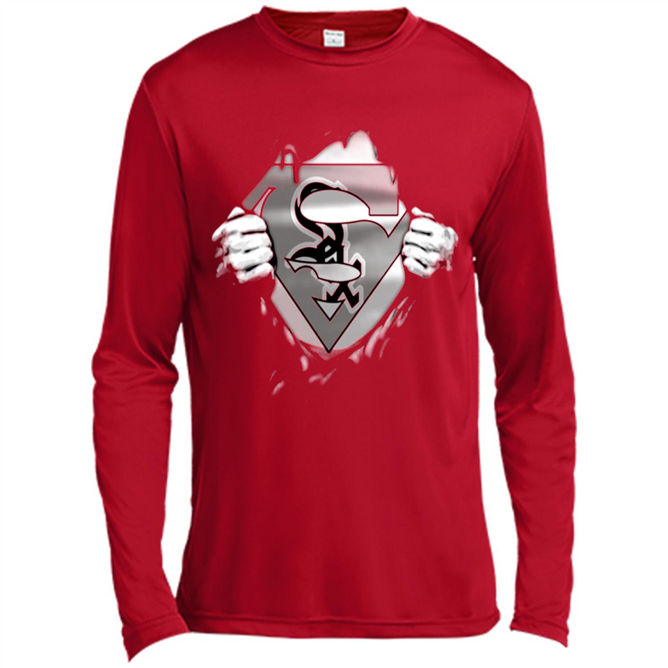 Chicago White Sox And Superman Fans - Canvas Long Sleeve T-Shirt