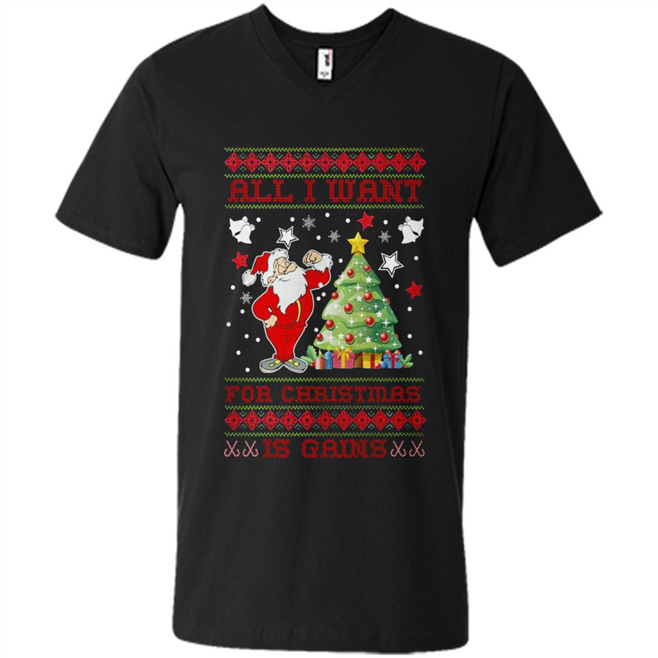 All I Want For Christmas Is Gains Christmas Tree Santa Claus