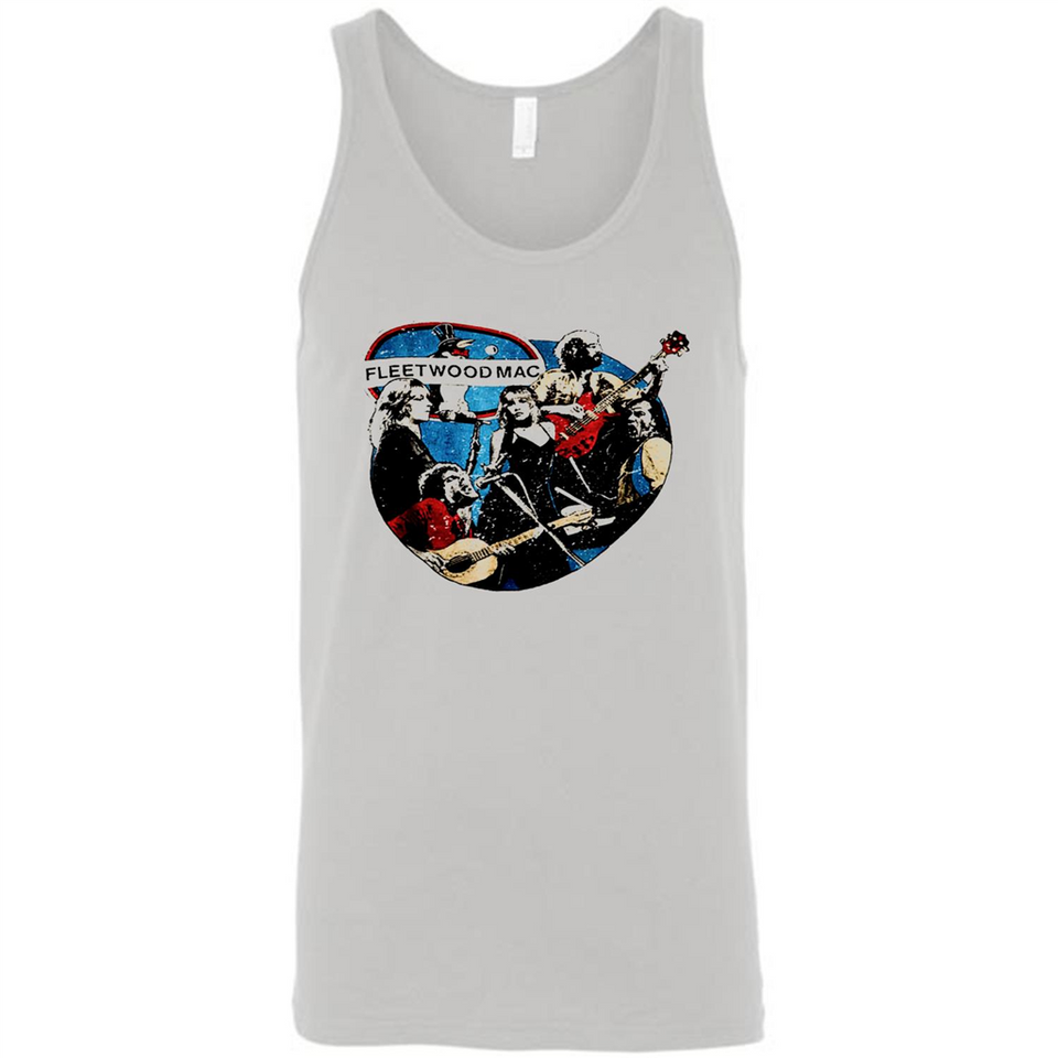 Dancing Funny Guitar Vintage Metal Rock Band Shirt PINGPONG - Canvas Unisex Tank