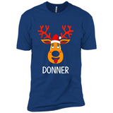 Donner Reindeer Santa Claus Funny Xmas Holiday T-Shirt - Premium Short Sleeve T-Shirt