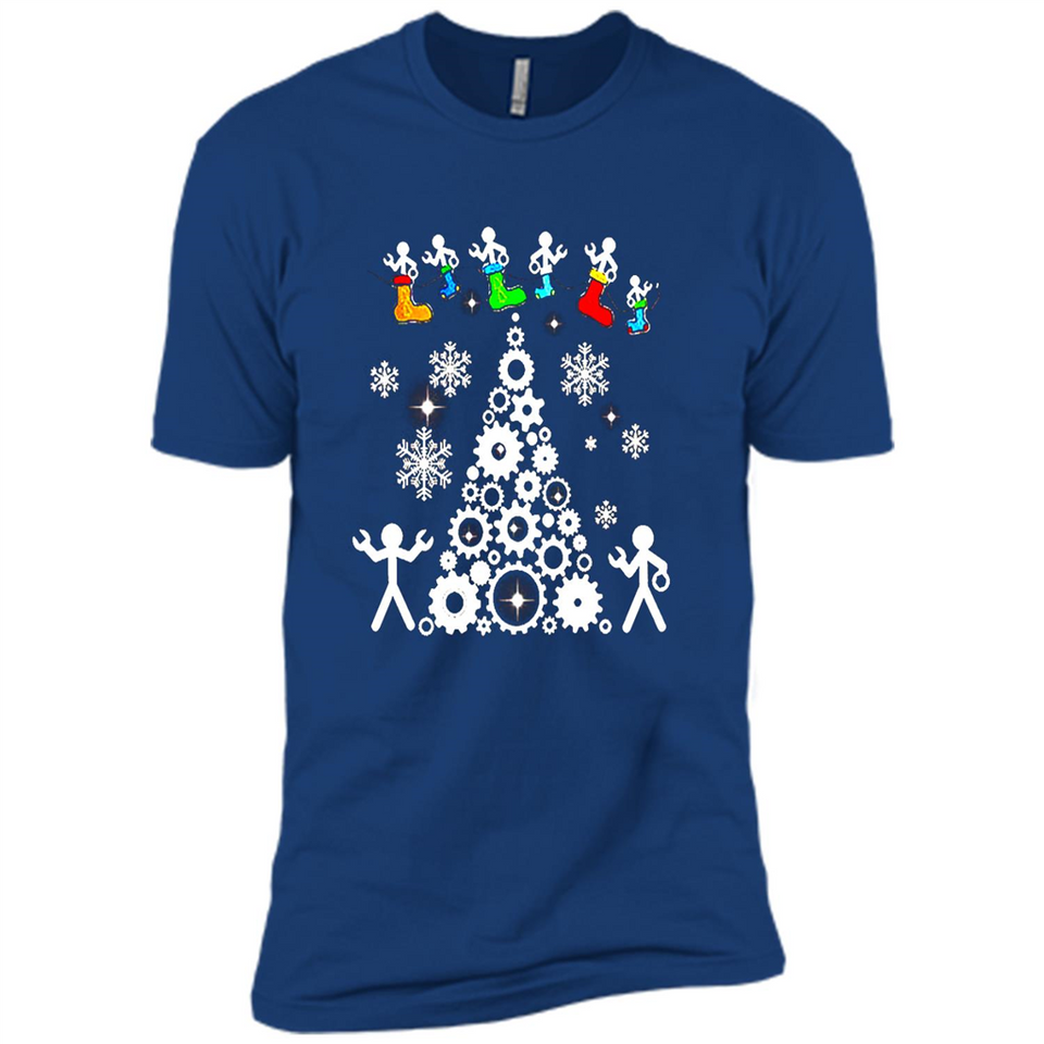 Funny Mechanics Ugly Christmas 2018 - Premium Short Sleeve T-Shirt