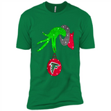 GRINCH HAND HOLDING ATLANTA FALCONS GLITTER CHRISTMAS PINGPONG