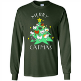 Merry Catmas Funny Cool Christmas Mug PINGPONG - Long Sleeve T-Shirt