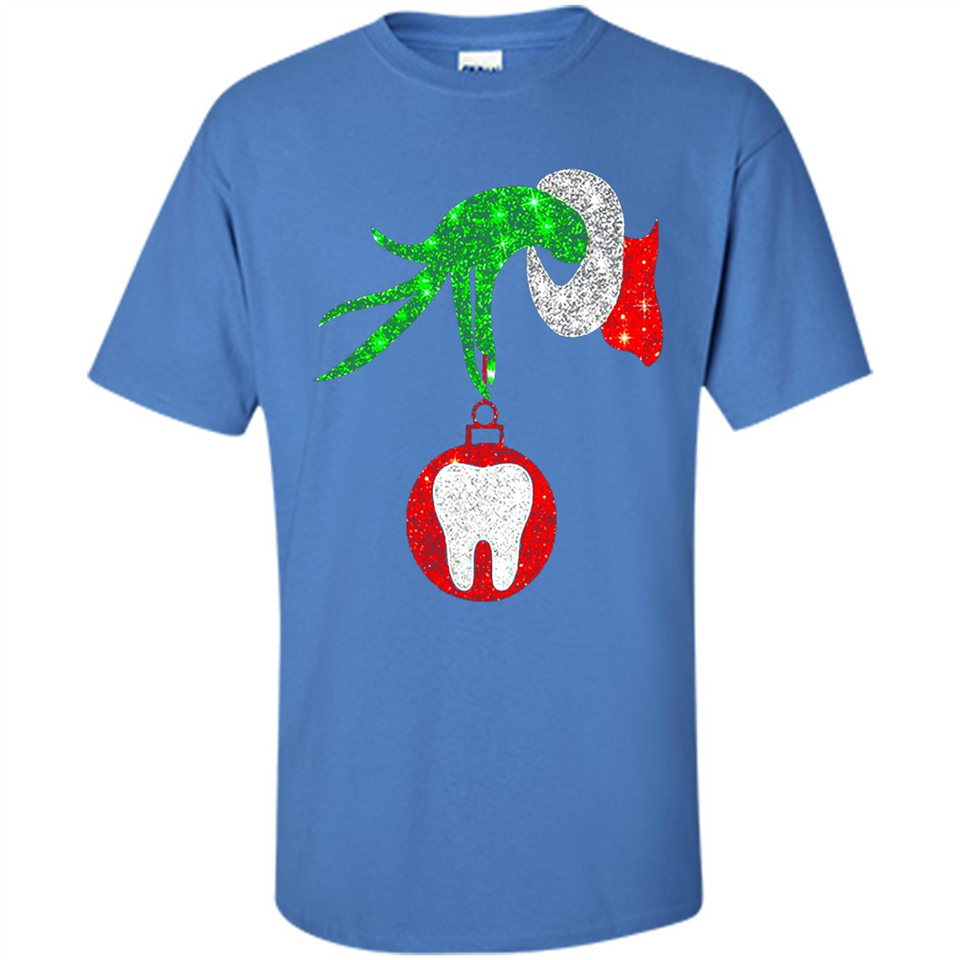 Christmas Nurse Grinch hand holding clinic dental ornament - Shirt