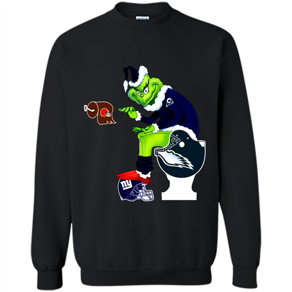 Los Angeles Rams Toilet Grinch Santa Claus Football Fan PINGPONG