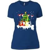 Santa Hat Electric Guitar Classical Guitar Christmas shirt Ladies' Boyfriend