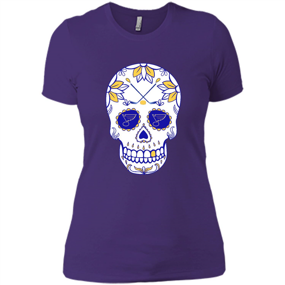 St. Louis Blues Hockey Sugar Skull Day of the Dead
