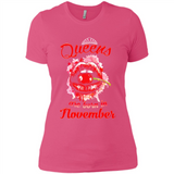 Queens Are Born In November T-Shirt Sexy Lips