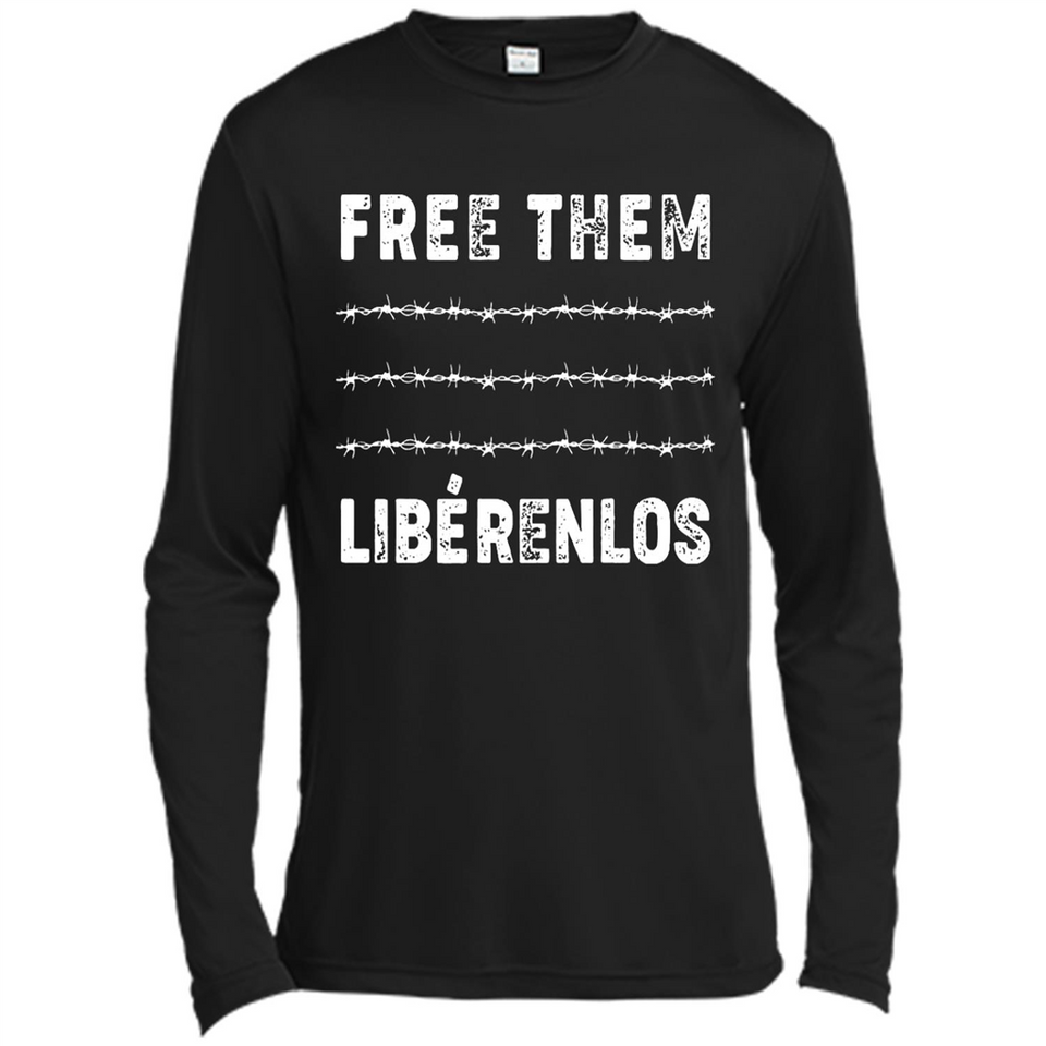 Peaceful Communities- Free Them Liberenlos Shirt PINGPONG - Canvas Long Sleeve T-Shirt
