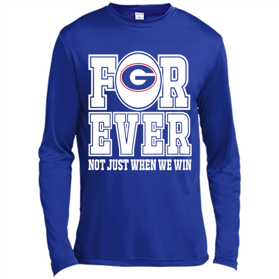 Georgia Bulldogs Forever For ever not just when we win - Canvas Long Sleeve T-Shirt