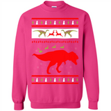 Dinosaur and Santa Clause Ugly Christmas Sweater - Sweatshirt