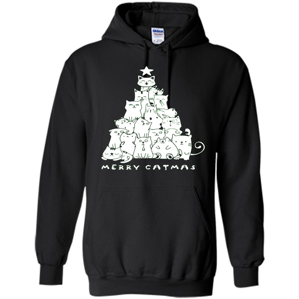 Merry Catmas - Merry Christmas Cat Lover Mug PINGPONG - Hoodie