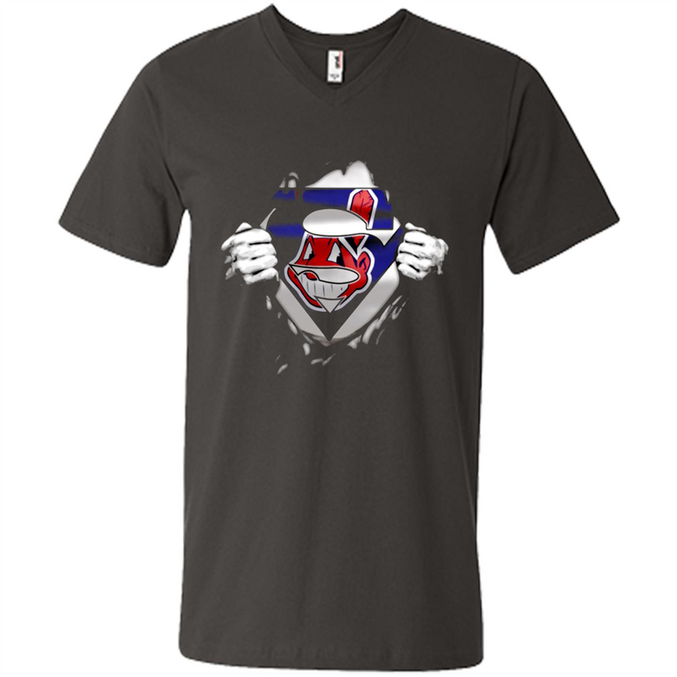 Cleveland Indians And Superman Fans - Men's V-Neck