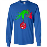 GRINCH HAND HOLDING CLEVELAND INDIANS GLITTER CHRISTMAS PINGPONG
