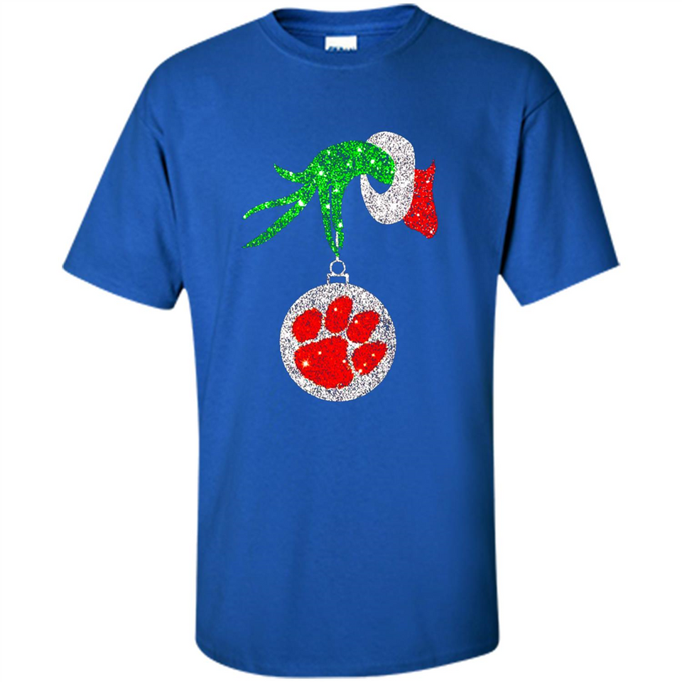 Amazing tee Clemson Tigers Glitter Grinch Monogram Ornament Christmas Gift - Shirt