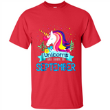 Unicorns are born in September Birthday Rainbow Gift Ladies Custom
