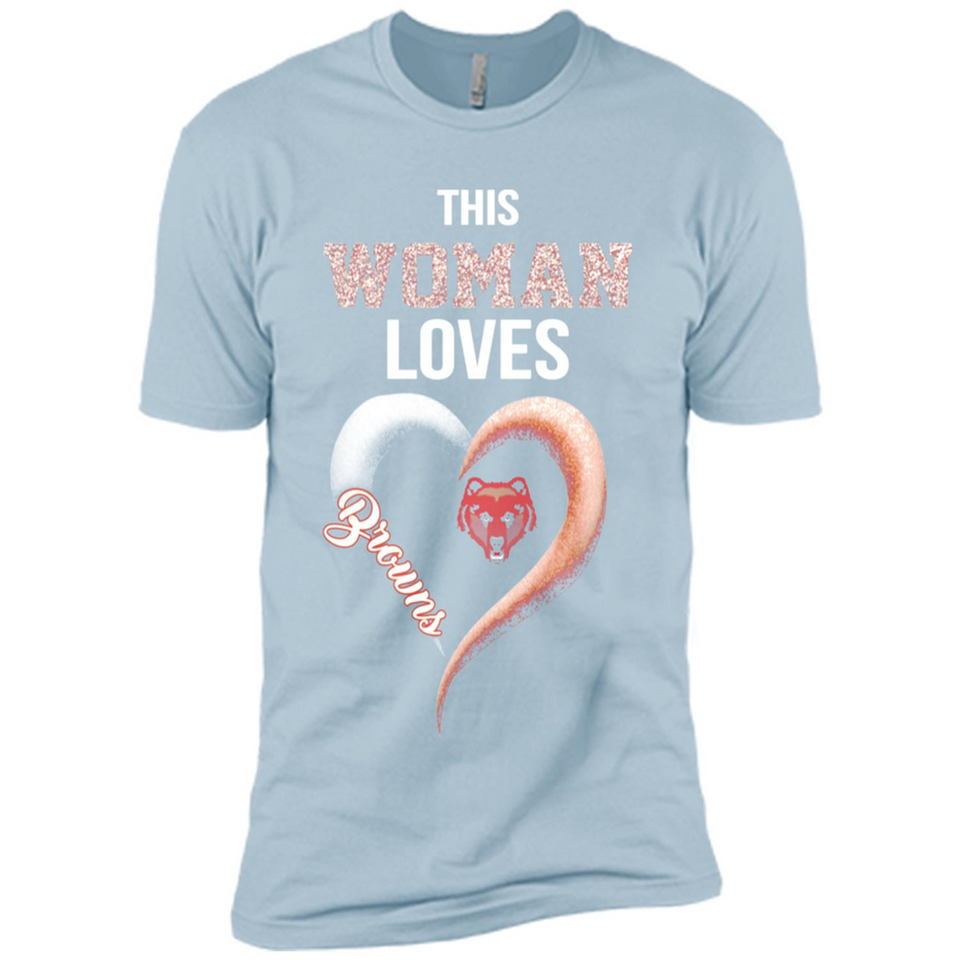 This Woman love Browns NFL football team - Premium Short Sleeve T-Shirt