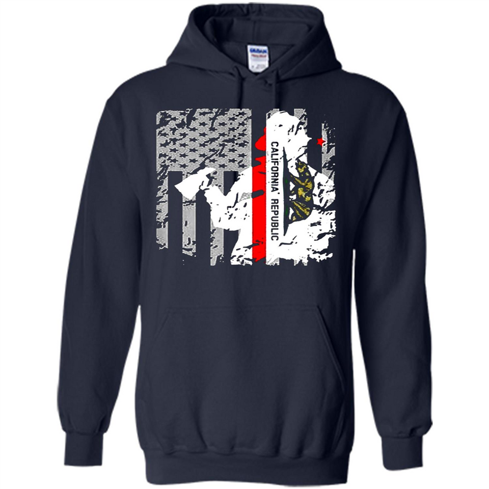 Paradise California Firefighter Thin Red Line Funds Youth T-Shirt PINGPONG - Hoodie