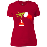 Funny Grinch Hand Holding Santa Hat Ornament Christmas PING PONG