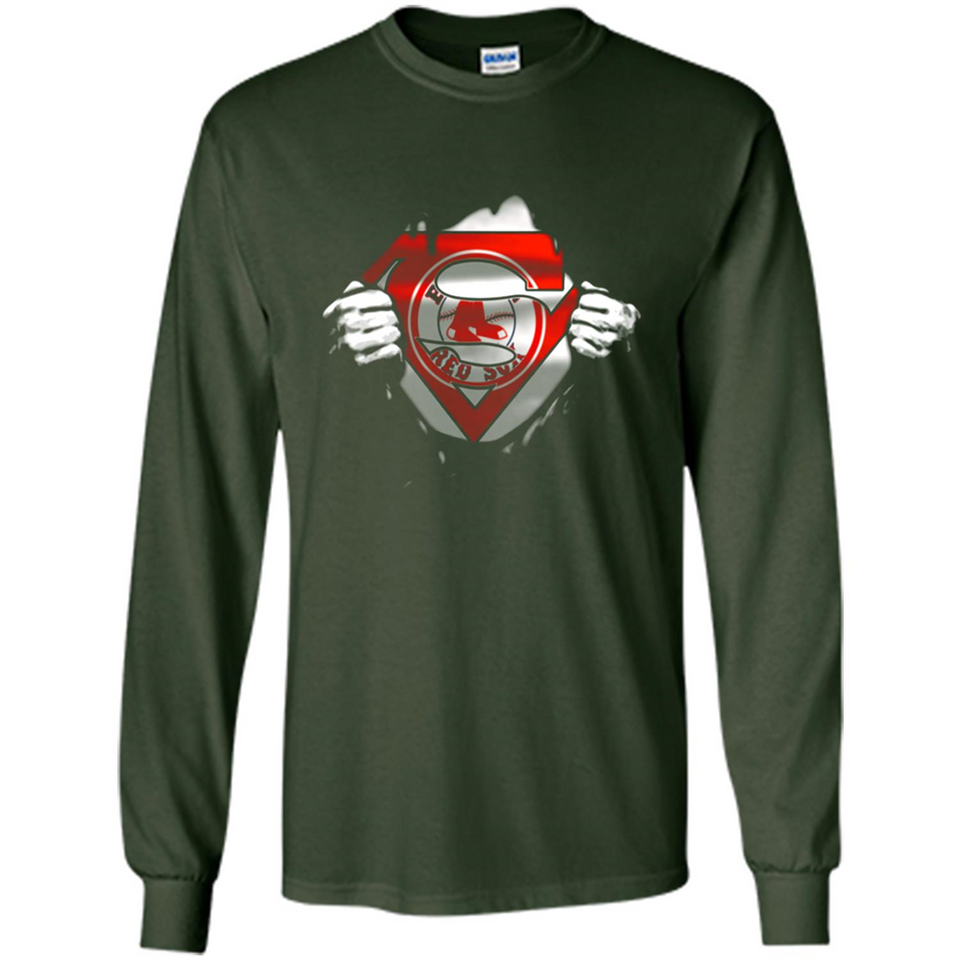 Boston Red Sox And Superman Fans - Long Sleeve T-Shirt