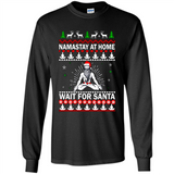 Namastay at home and wait for Santa Christmas sweatshirt PINGPONG