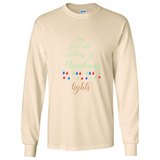 My Favorite Color is Christmas Lights Xmas Sporty T-Shirt - Long Sleeve T-Shirt