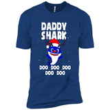 Daddy Shark Costume Reindeer Funny Christmas T-Shirt - Premium Short Sleeve T-Shirt