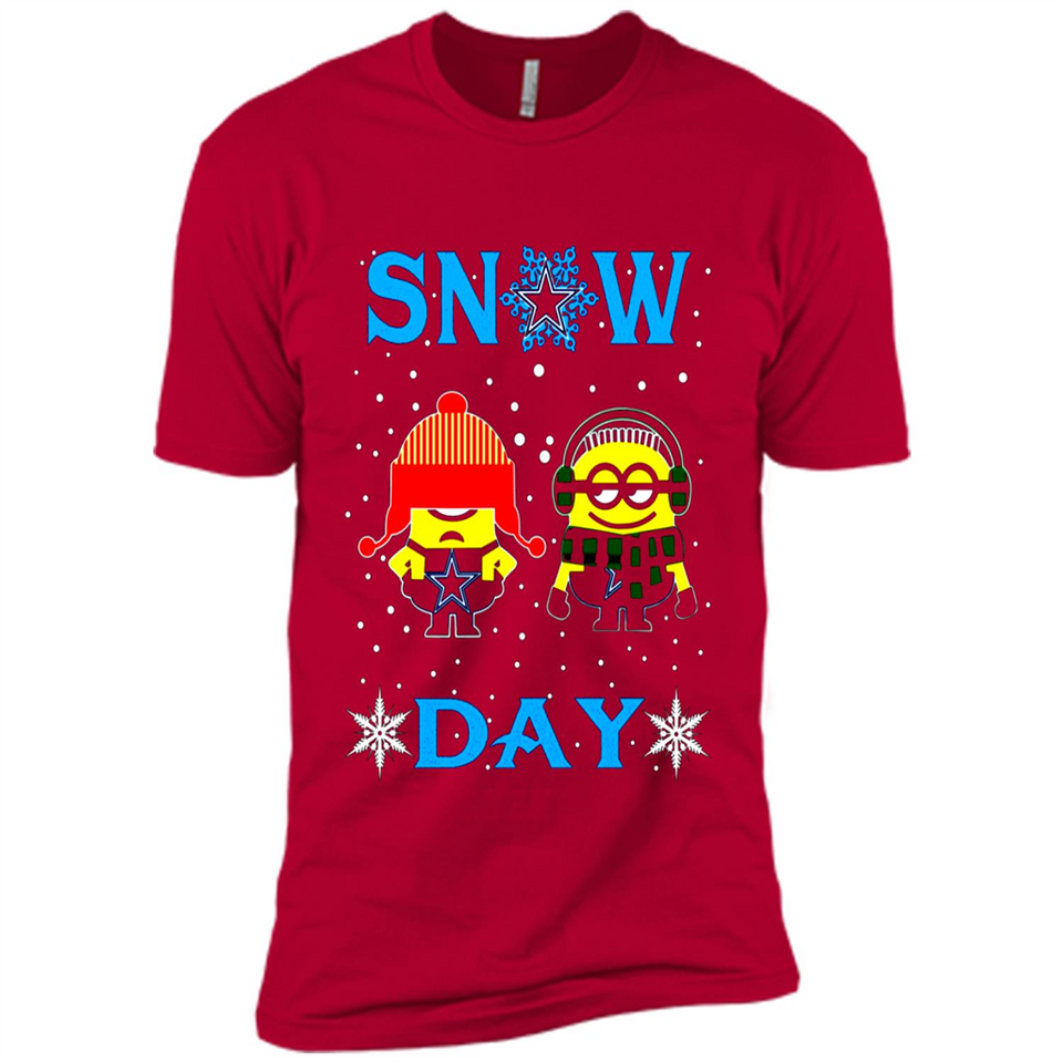 Snow Day Shirt For Dallas Cowboys Vs Minion Fans pingpong