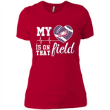 Philadelphia Eagles Football My Heart is on that Field - Ladies' Boyfriend T-Shirt