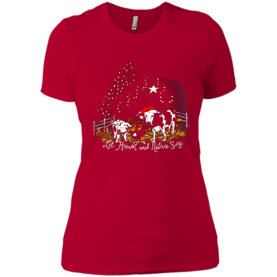 Let Heaven And Nature Sing Christmas Sweater PINGPONG - Ladies' Boyfriend T-Shirt