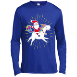 Unicorn And Santa Christmas - Canvas Long Sleeve T-Shirt