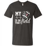 Houston Texans Football My Heart is on that Field - Men's V-Neck