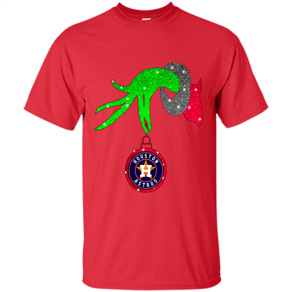 GRINCH HAND HOLDING HOUSTON ASTROS GLITTER CHRISTMAS PINGPONG
