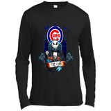 Chicago Cubs Halloween The Nightmare Before Christmas - Canvas Long Sleeve T-Shirt